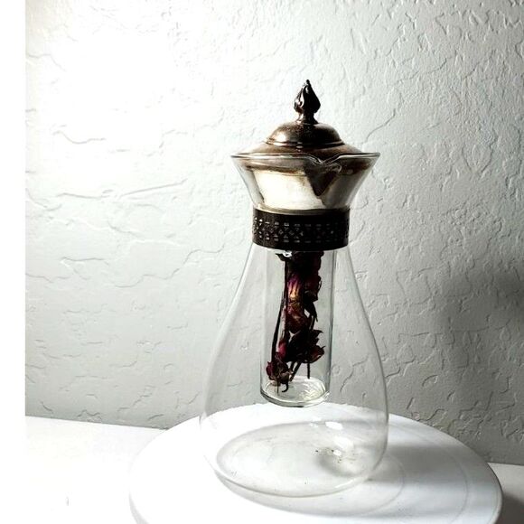 Beverage Server with a silver-plated handle and top ~Vintage/Antique~ - Picture 3 of 6